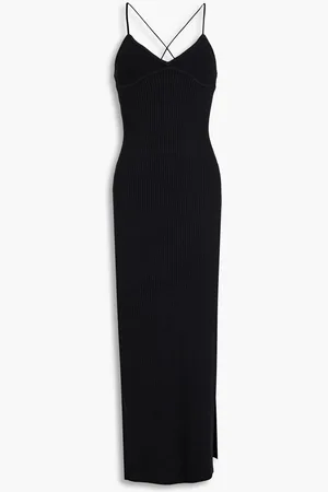 Anna Quan Ribbed cotton-blend midi dress