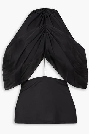 J.W.Anderson Off-the-shoulder cutout draped jersey top