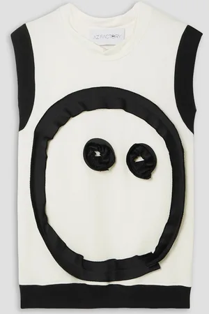 AZ FACTORY Free To intarsia organic cotton and PYRATEX SeaCell-blend tank