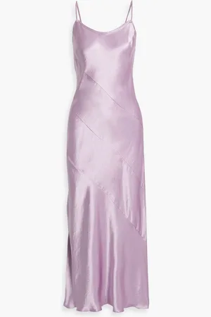 Anna Sui Satin maxi slip dress - Purple