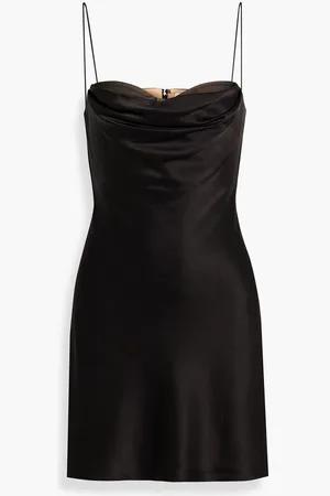 ALICE+OLIVIA Alice Olivia - Sumiko draped tulle-paneled satin mini dress