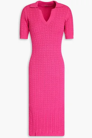 ADAM LIPPES Pointelle-knit dress - Pink