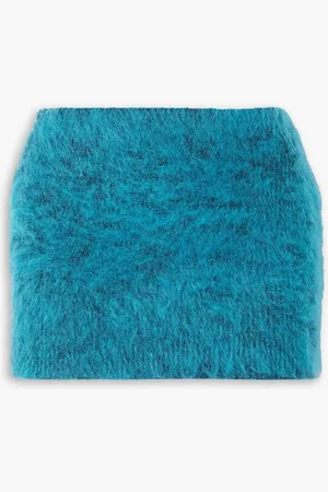 AGR Brushed stretch-knit mini skirt - Blue