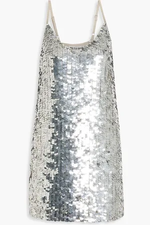 Walter Baker Dolla sequined mesh mini dress - Metallic