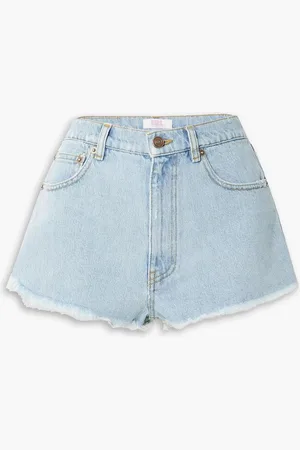 ERL Frayed denim shorts - Blue
