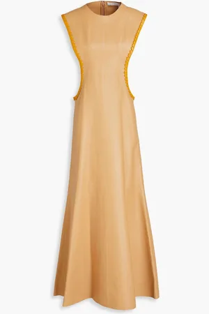 Chloé Whipstitched leather maxi dress - Neutral