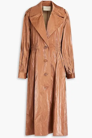 ULLA JOHNSON Ettienne coated twill raincoat - Brown