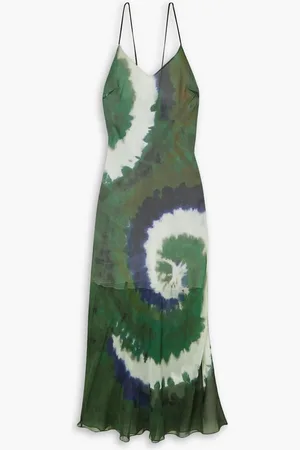 Frame Julia Sarr-Jamois tie-dyed silk-chiffon midi dress