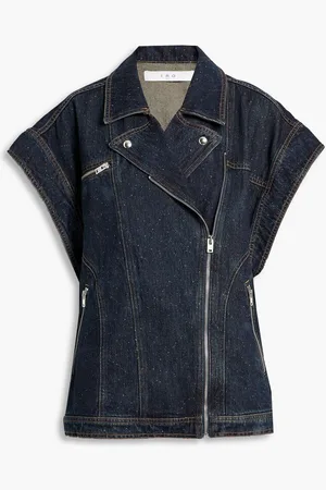 IRO Ulmes Donegal denim vest - Blue