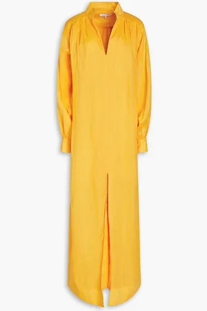 Frame Pleated ramie katan - Yellow