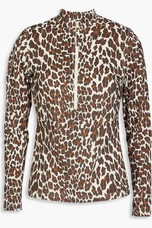 Tory Burch Leopard-print rash guard