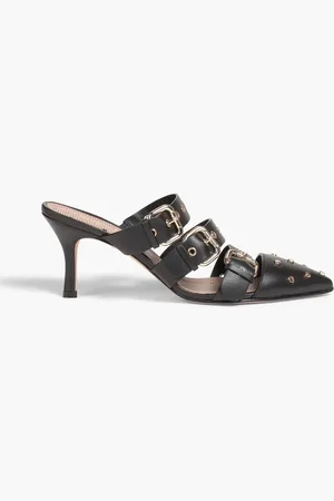 RED(V) Embellished leather mules