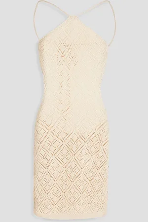 Savannah Morrow Jamaica crocheted Pima cotton halterneck mini dress - White