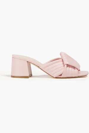 Rupert Sanderson Knotted leather mules - Pink