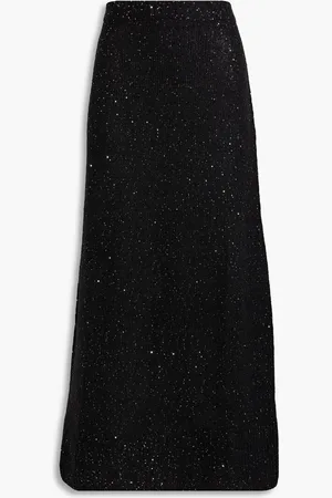 ATM Anthony Thomas Melillo Sequin-embellished knitted maxi skirt