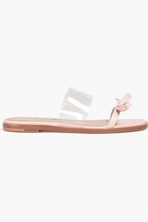 RED(V) Leather and PVC sandals - Pink