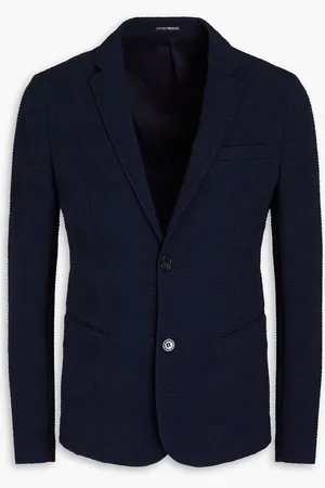Emporio Armani Cloqué blazer - Blue