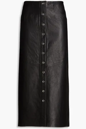Envelope1976 Leather midi skirt