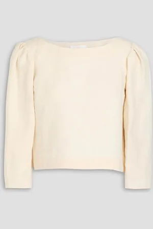 Chloé Cropped linen blouse - White