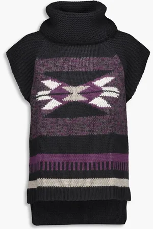 AUTUMN CASHMERE Navajo intarsia-knit turtleneck sweater