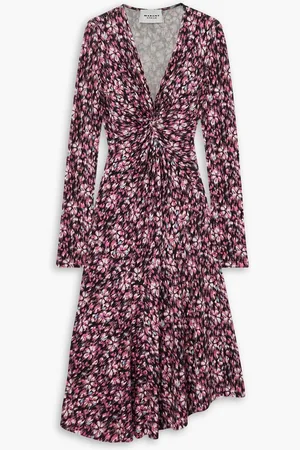 Marant Etoile Lania floral-print stretch-jersey midi dress - Blue