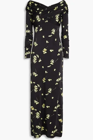 Cara Cara Mirana ruched floral-print jersey maxi dress