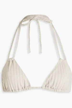 Solid The Tenley metallic ribbed triangle bikini top - Metallic