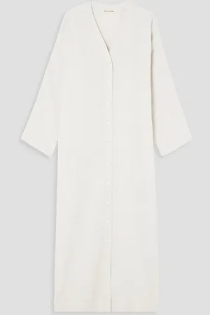 Bouguessa Amna woven midi dress - White
