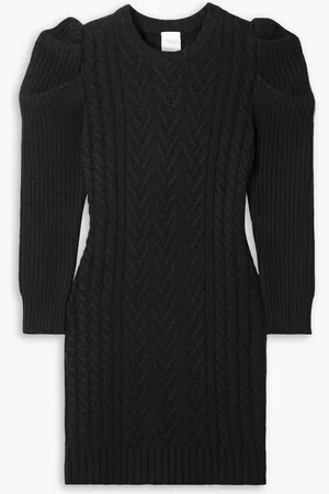 MADELEINE THOMPSON Ottie cable-knit wool and cashmere-blend mini dress