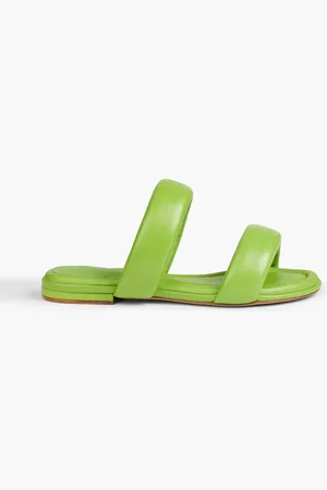 ALEXANDRE BIRMAN Lilla padded leather sandals - Green