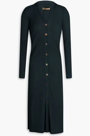 ENZA COSTA Ribbed jersey dress - Green