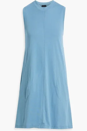 ATM Anthony Thomas Melillo Cotton-jersey mini dress - Blue