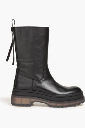 RED(V) Leather ankle boots
