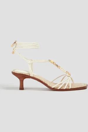Sam Edelman Dacie embellished faux leather sandals - White