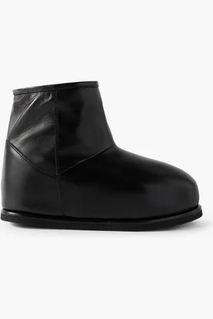 Amina Muaddi Heidi shearling-lined leather ankle boots