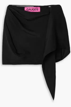 GAUGE81 Himeji draped silk-satin mini skirt