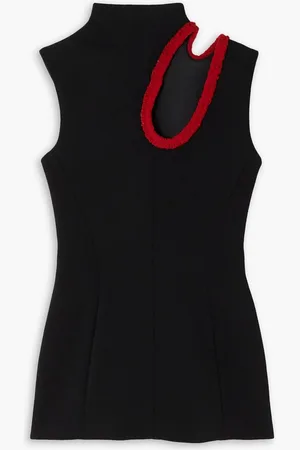 Proenza Schouler Cutout stretch-crepe turtleneck top