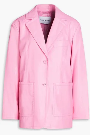 Stand Studio Keeva faux leather blazer - Pink
