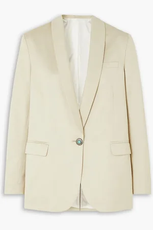 FORTELA Blaire cotton and linen-blend twill blazer - Neutral