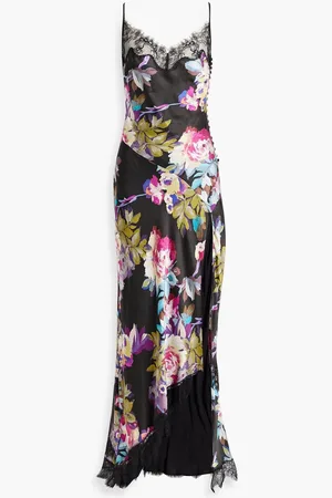 Nicholas Hammered floral-print silk-satin dress