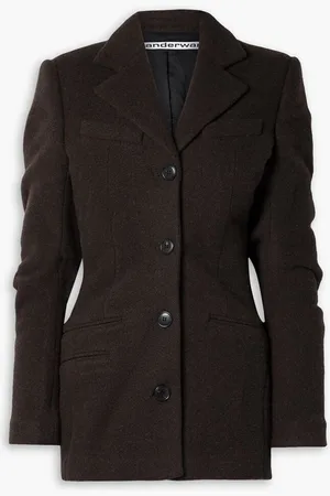 Alexander Wang Wool-blend felt blazer - Brown