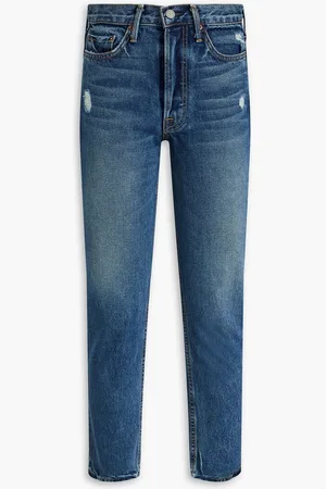 GRLFRND Karolina Petite high-rise slim-leg jeans - Blue