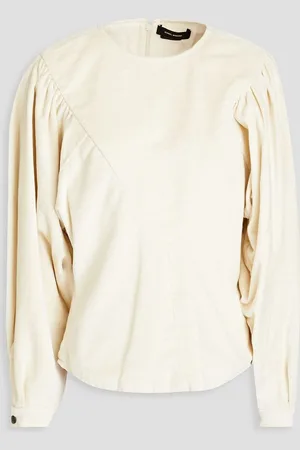 Isabel Marant Elaviae cotton-velvet blouse - White