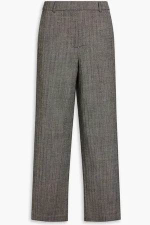 CO Herringbone wool wide-leg pants