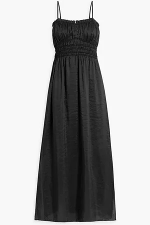 Frame Ramie and silk-blend jacquard maxi slip dress