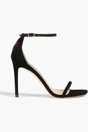 Stuart Weitzman Disney crystal-embellished suede sandals