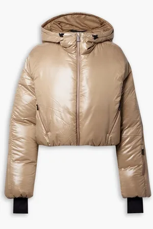 Aztech Daisy Nuke hooded padded metallic down ski jacket - Neutral