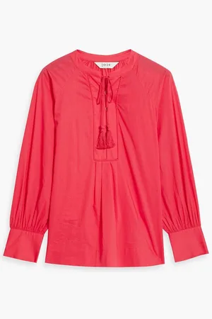 Joie Dracha gathered cotton blouse - Orange