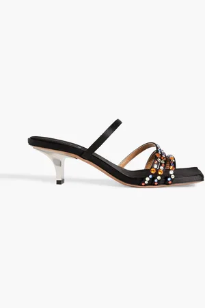 Marni Melrose crystal-embellished satin mules