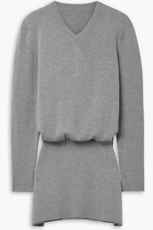 BRANDON MAXWELL Celina silk and cashmere-blend mini dress